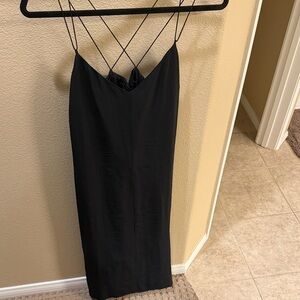 Madewell Black Strappy Midi Dress